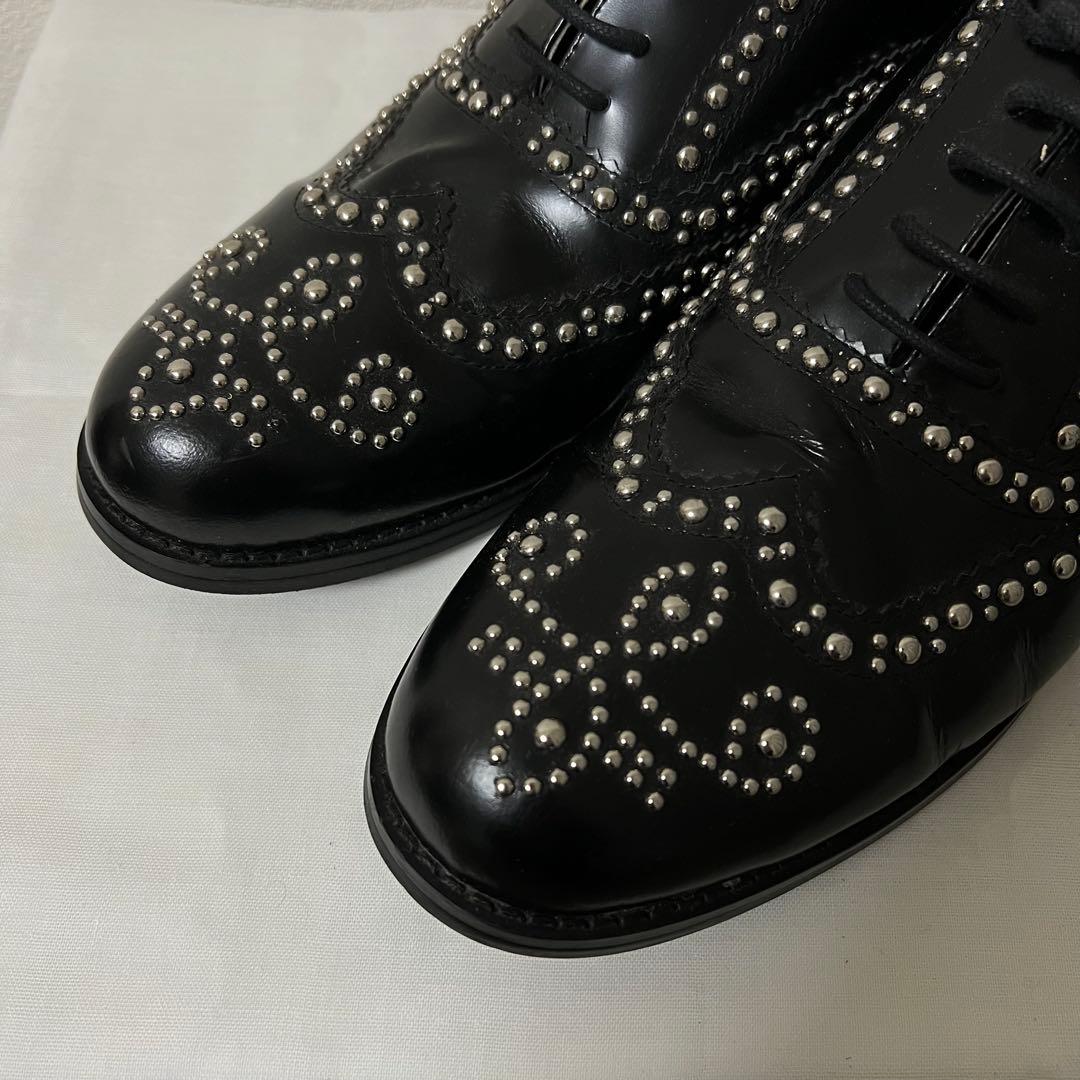 HBRRIS BROWN ハリスブラウン スタッズドレスシューズ