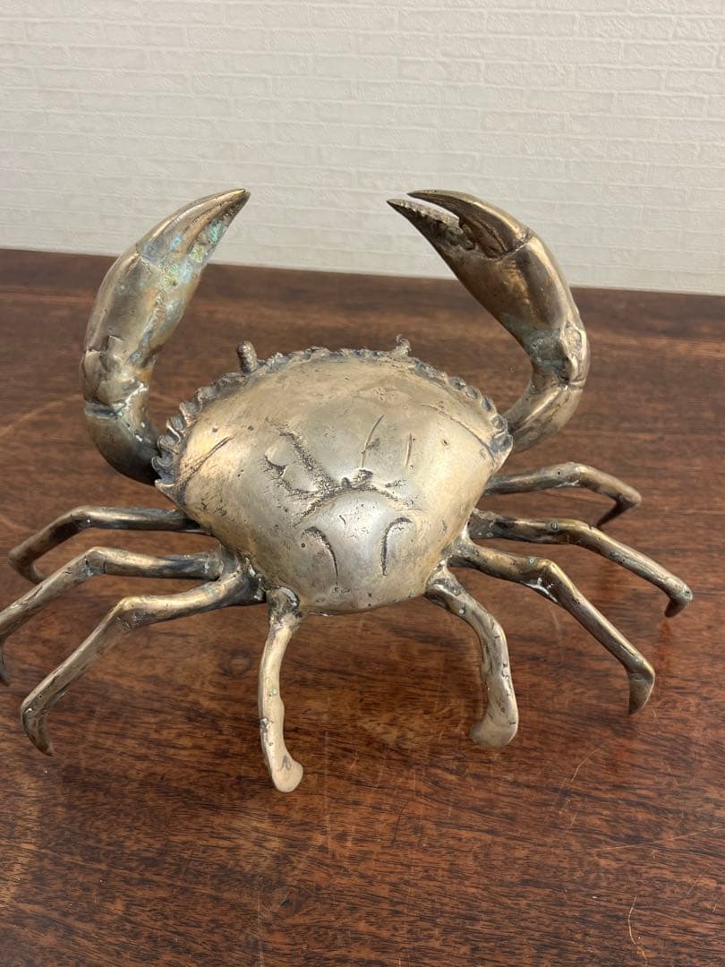 金属製カニの置物 シルバー