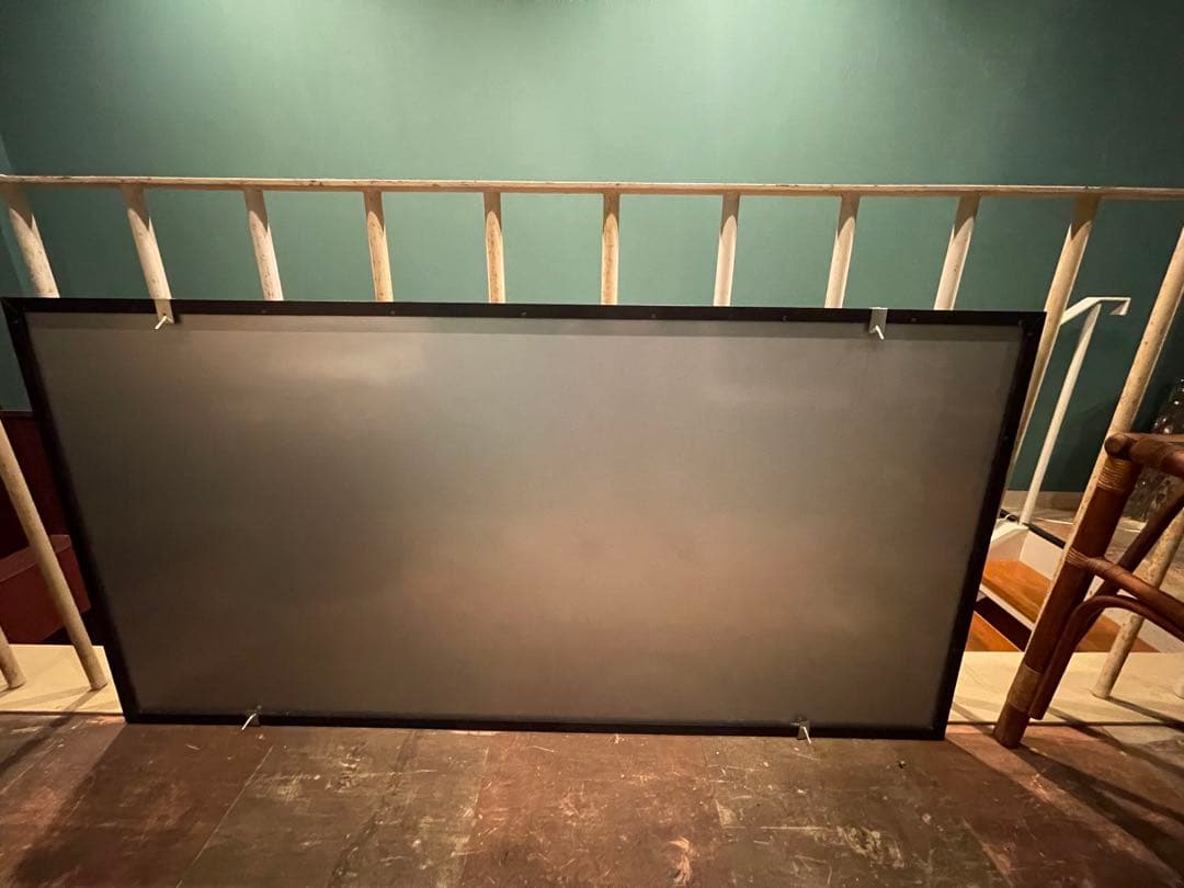 ブラックボード スチール製 黒板 900×1800 木枠 店舗使用品