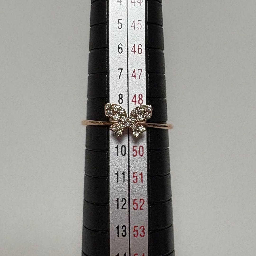 K10PG　ダイヤモンド　蝶々　リング　ピンクゴールド　リング