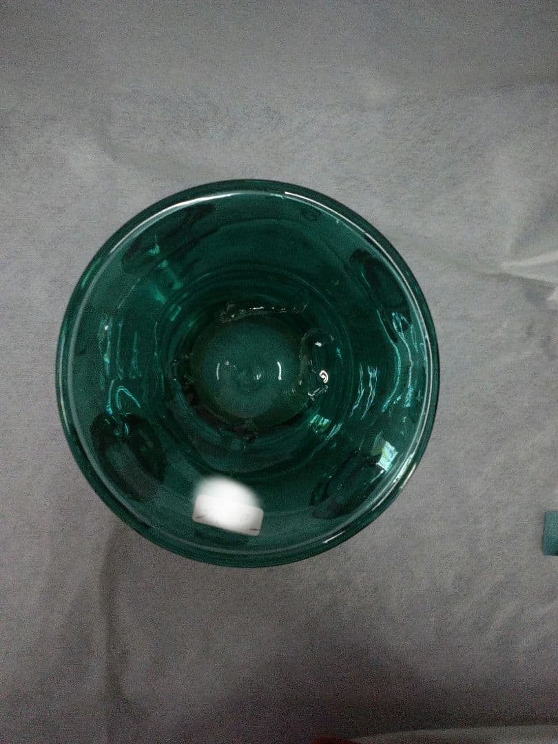 マヨルカガラス　花瓶　スペイン　　吹きガラス　美術民藝　工芸品　アンティーク