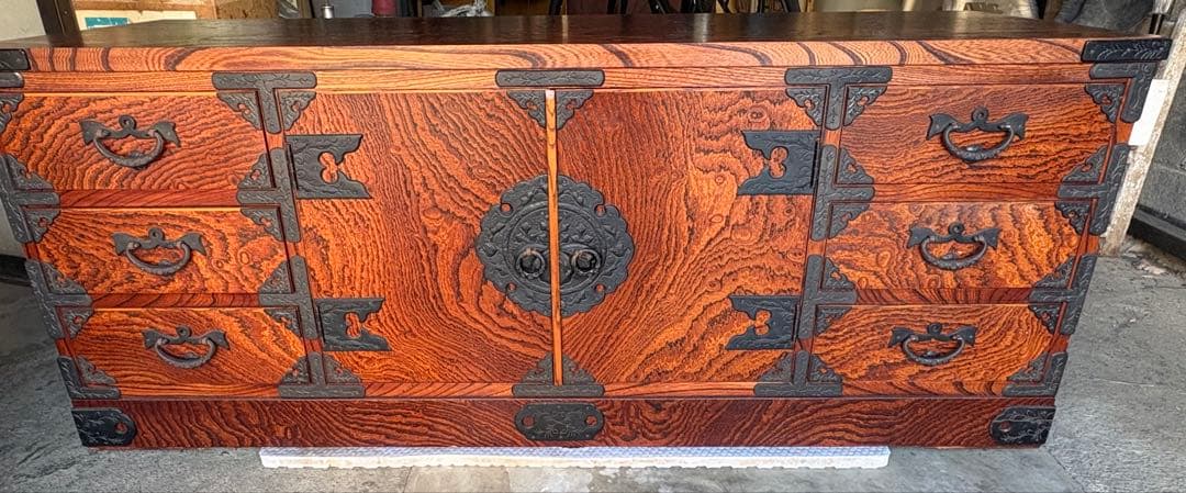 岩谷堂箪笥 伝統工芸 和箪笥 欅調 重厚金具 時代箪笥