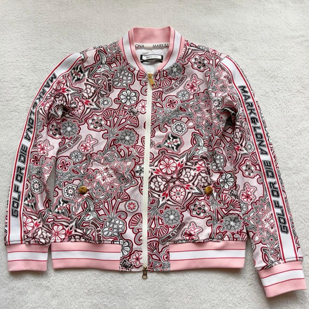 美品　マークアンドロナ　近年　セットアップ　ジャケット　スカート　花柄　ピンク