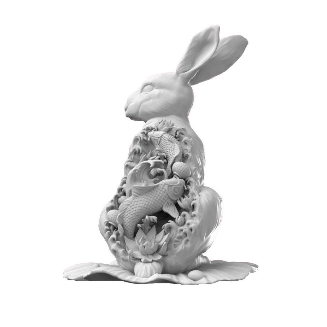 ウォーター・ラビット　水のような兎　スタチュー　フィギュア　アートトイ　限定