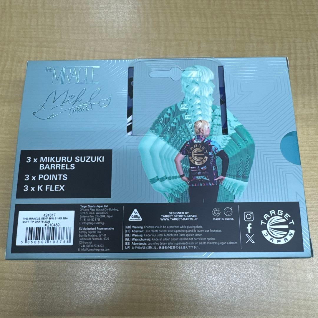 ダーツ TARGET THE MIRACLE G7 95% 21.5G 2BA