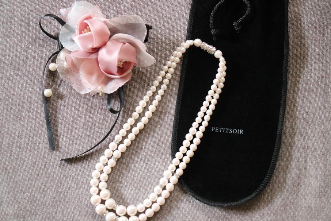 【美品】東京ソワール ネックレス コサージュ 2点セット