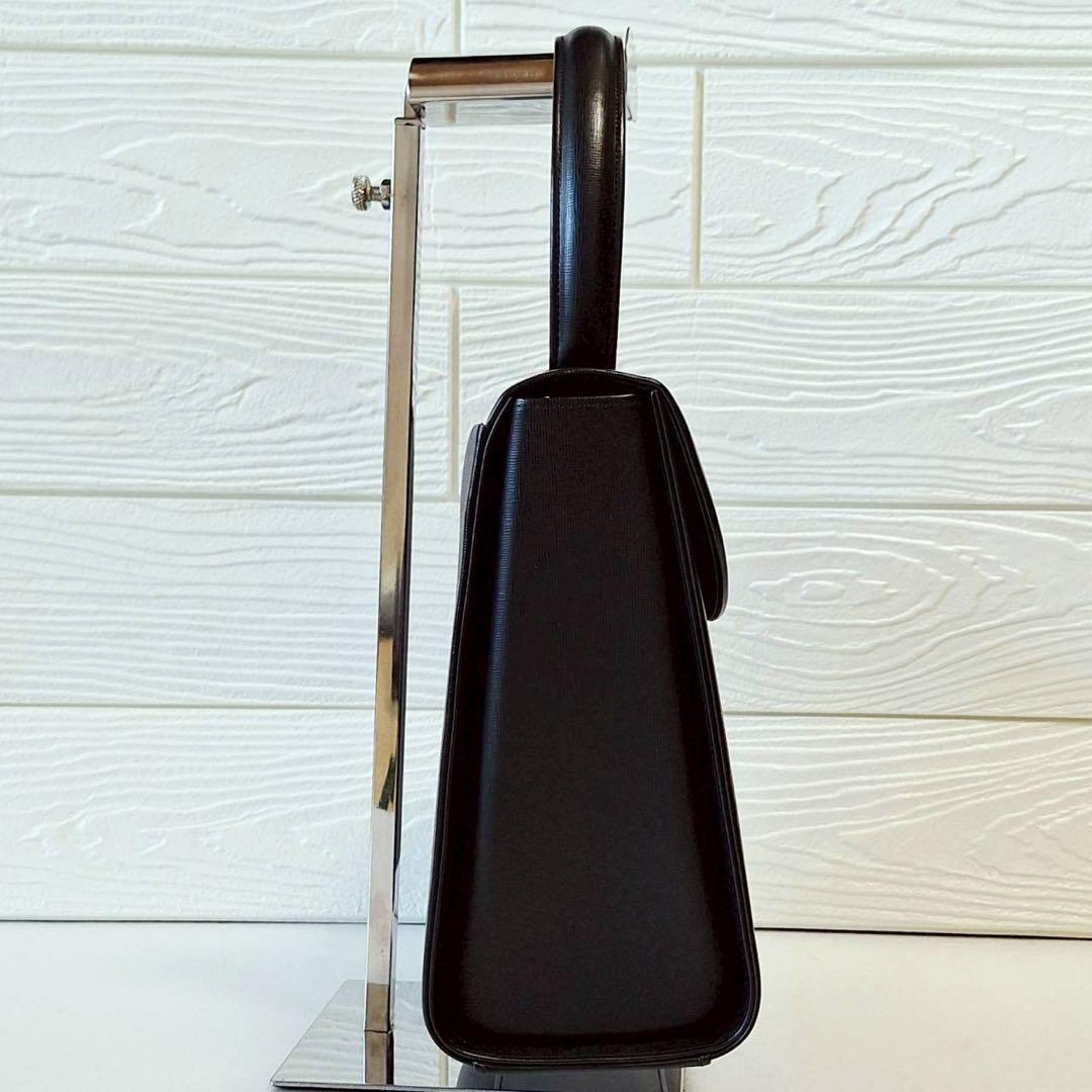 2113 【美品】キタムラ フォーマル 冠婚葬祭ハンドバッグ ゴールド金具 黒