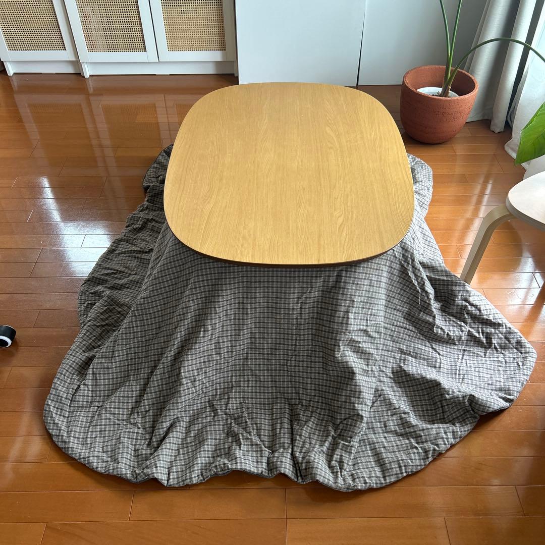 はた_【無印良品】こたつにもなるローテーブル小、毛布付き!