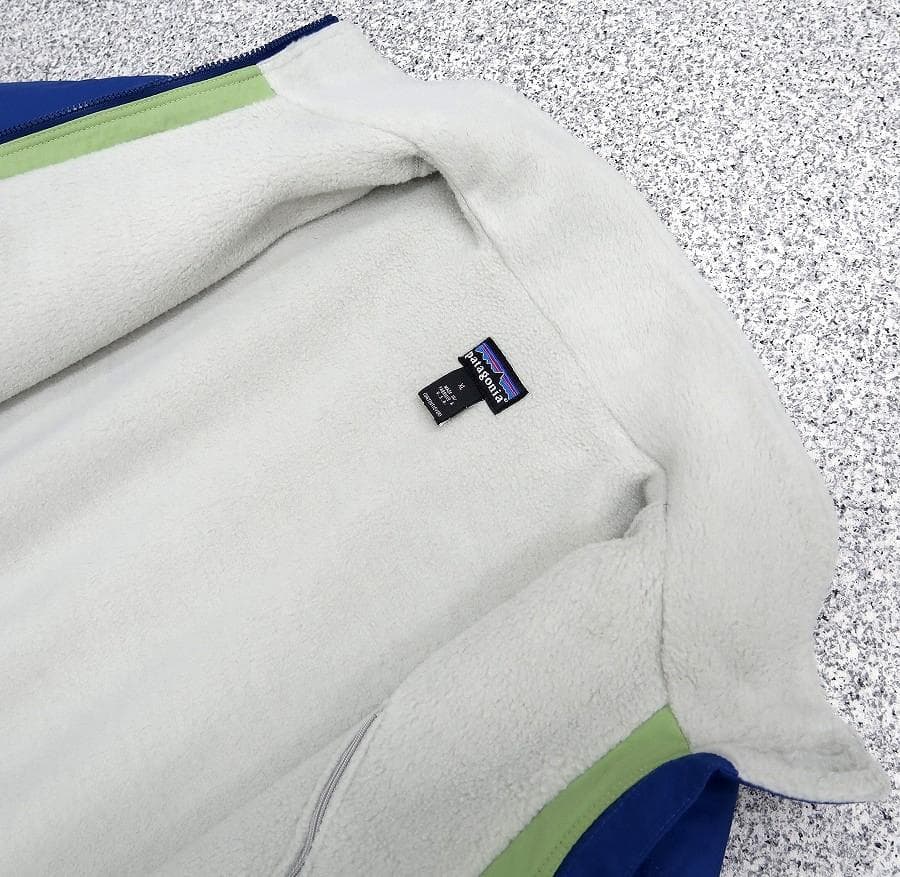 極美 XL パタゴニア 1998 シェルドシンチラ ジャケット ストームブルー