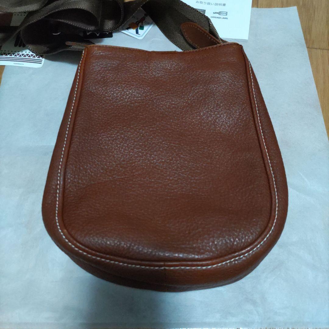 PORTER ブラウンレザー ショルダーバッグ