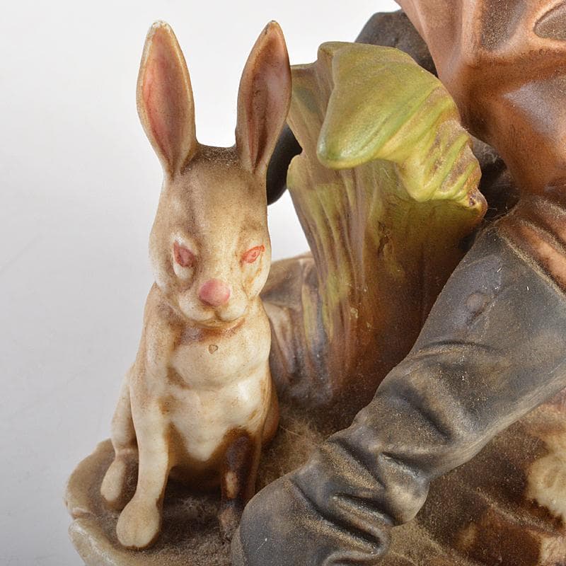 イタリア製　カポディモンテ　フィギュリン　陶人形　置物　V　R7065