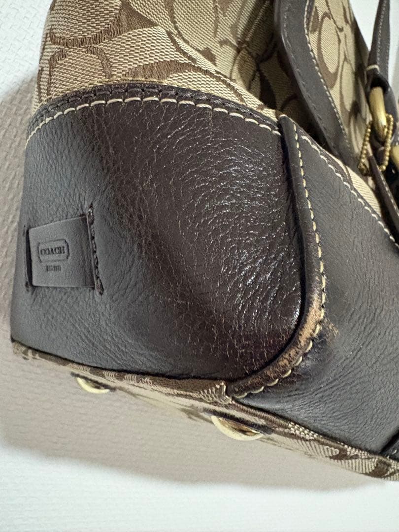 COACH コーチ レディース ハンドバッグ シグネチャー柄 シルクスカーフ付き