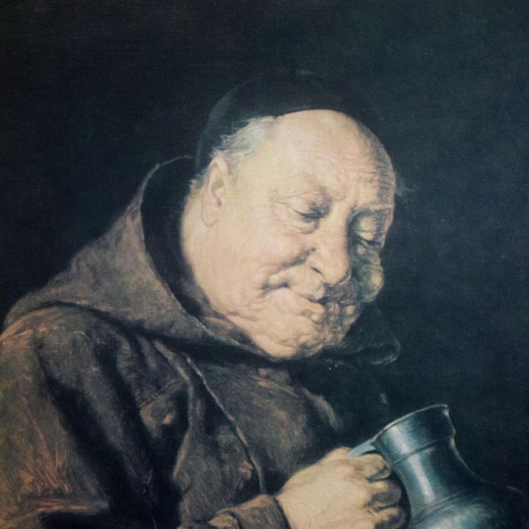 バロック調 アンティーク 額縁 人物画付き ドイツ