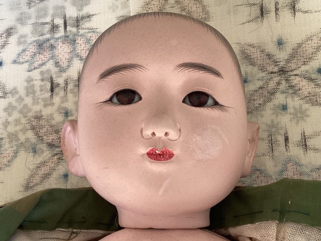 市松人形 松菊　竹取物語　抱き人形　アンティークドール　ビスクドール　40cm