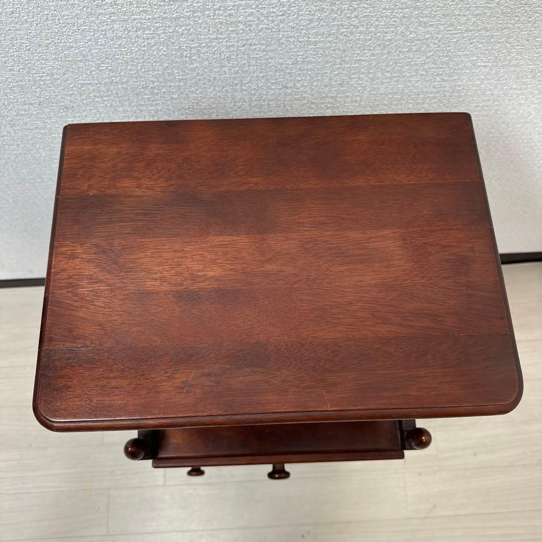 80's カリモク 電話台 TEL台 花台 キャビネット ビンテージ ※i4※