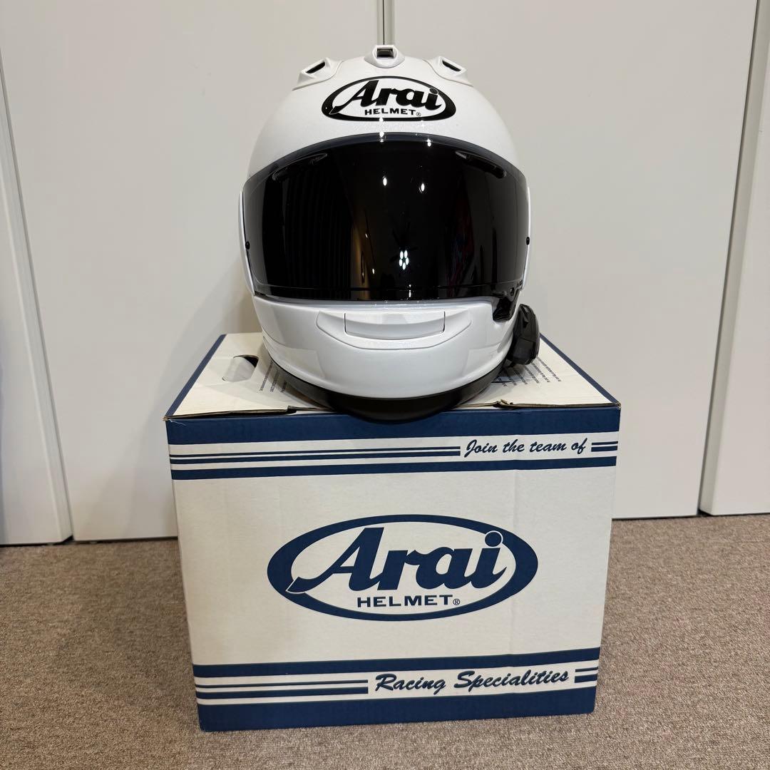 Arai RX-7X Lサイズ グラスホワイト スポイラー付