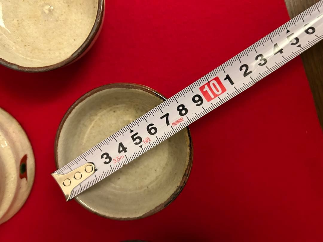 藤本能道作赤絵　吸い物椀　五客