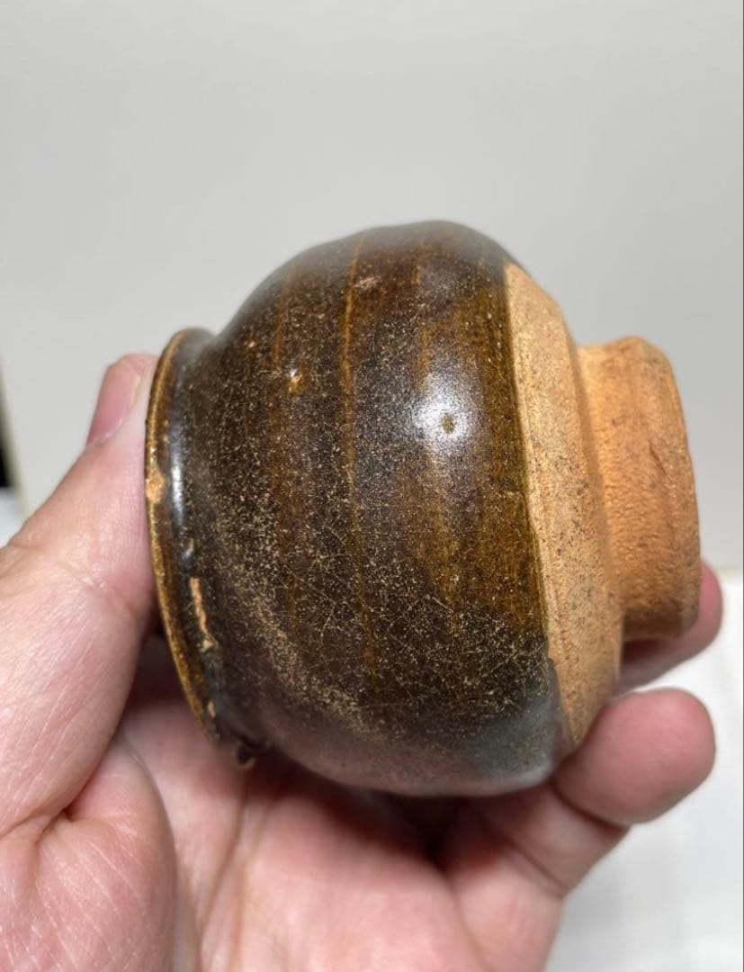 茶入。唐物茶入。宋時代。古美術。骨董品。舊家蔵出し。宋代。希少品。