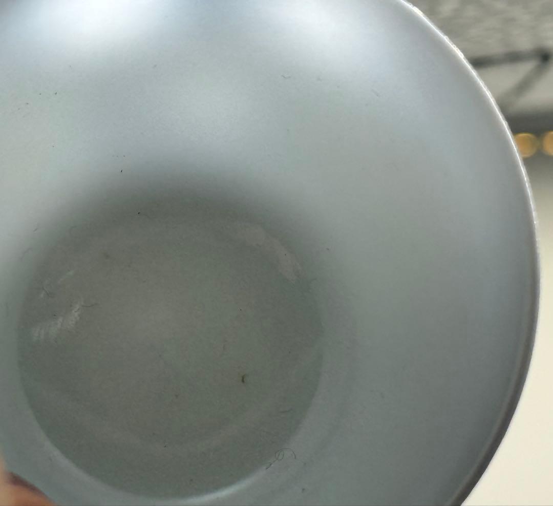 江戸　古清水　水色釉小杯ペア　亀水作　高級茶器　殻手　瑠璃釉　送料込み0819