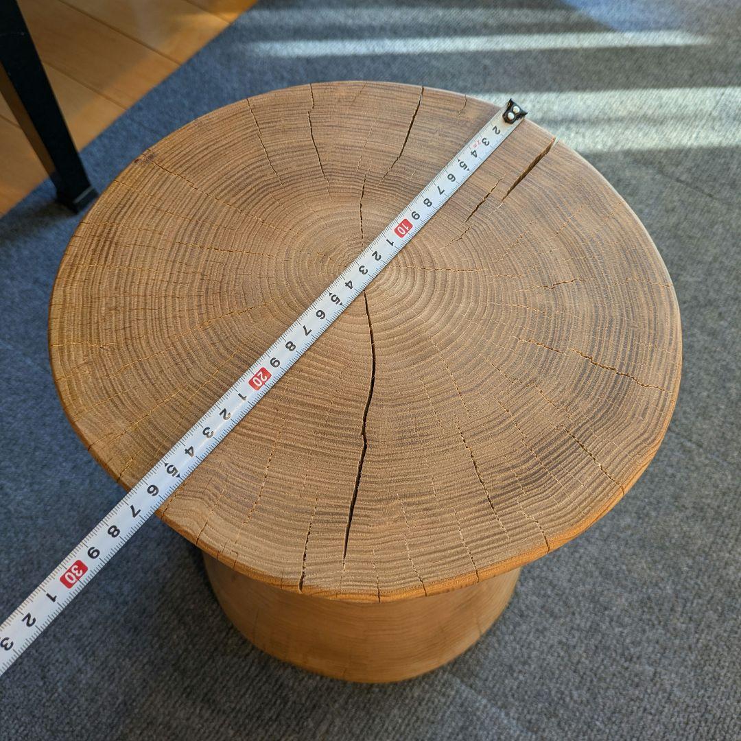 栗　天然木　丸太　椅子　スツール　 テーブル　高さ約39.5㎝
