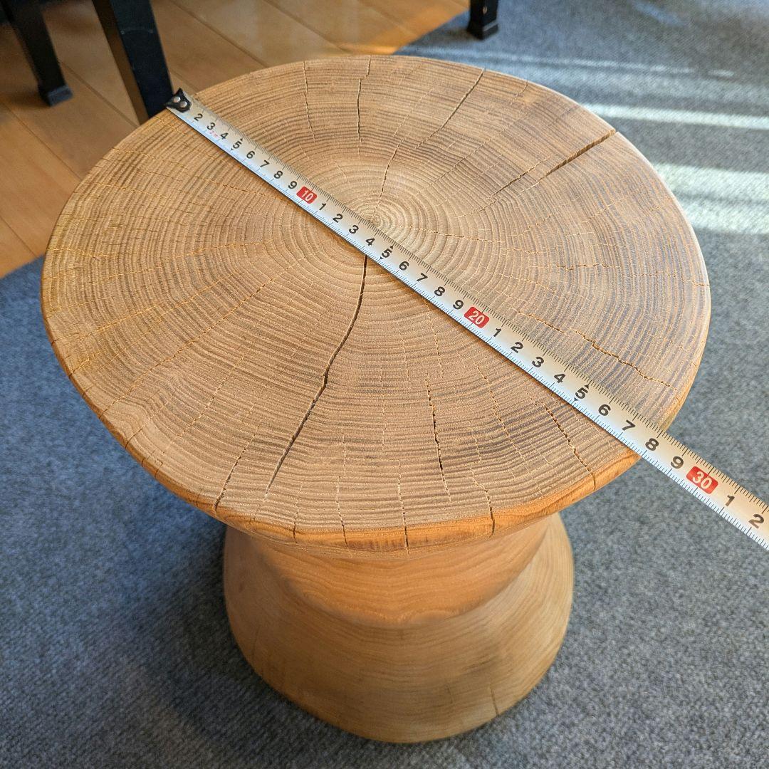栗　天然木　丸太　椅子　スツール　 テーブル　高さ約39.5㎝