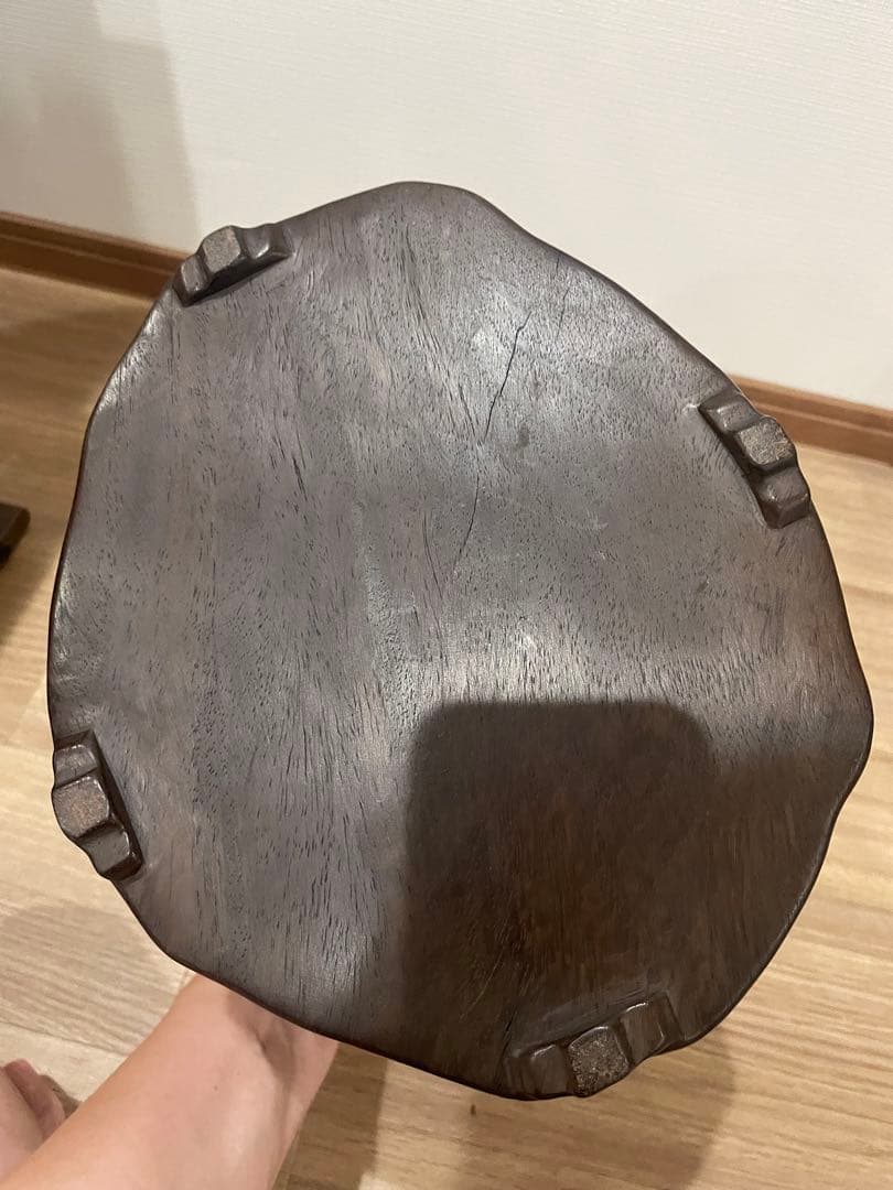 火鉢　筆筒　掛軸入れ　大振り　骨董　古美術　アンティーク　中国　古玩　木製