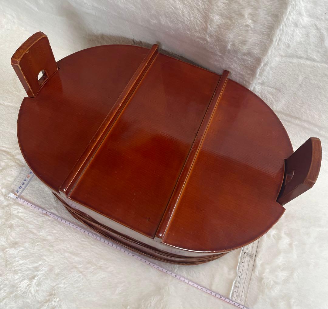 【昭和初期】　希少　飛騨春慶塗　おひつ　大型　漆器古道具　アンティーク