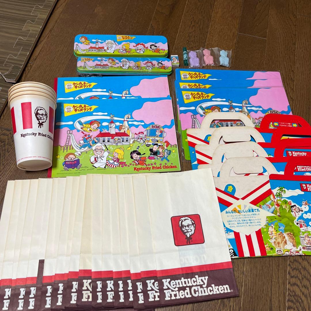 非売品　未使用　昭和レトロ　ケンタッキー　ノベルティ　コップ　袋　お子様セット箱