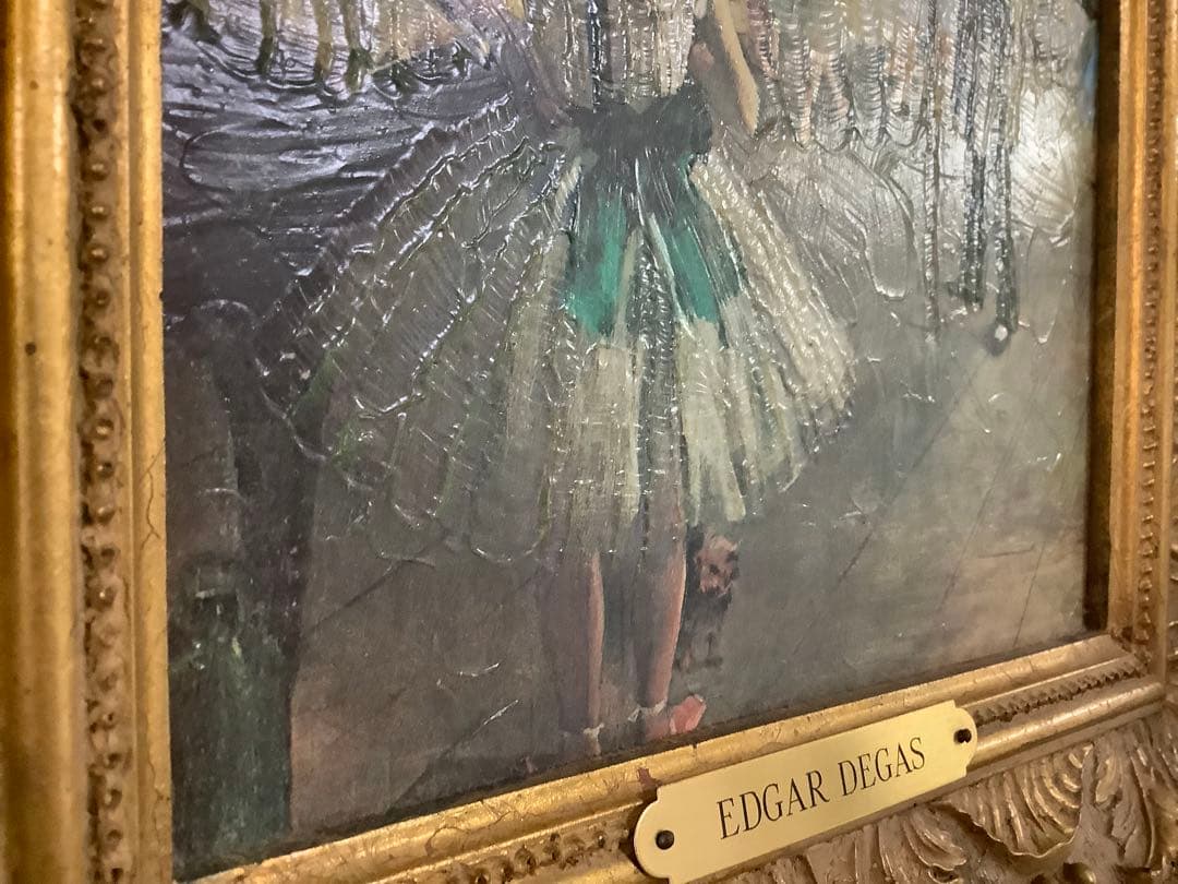 エドガー　ドガ Edgar Degasバレエ教室 複製画 額付き　バレリーナ油絵
