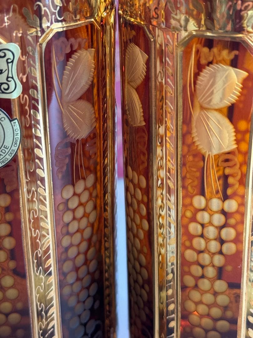 ボヘミアンクリスタル　エーゲルマン　 グラス2個セット