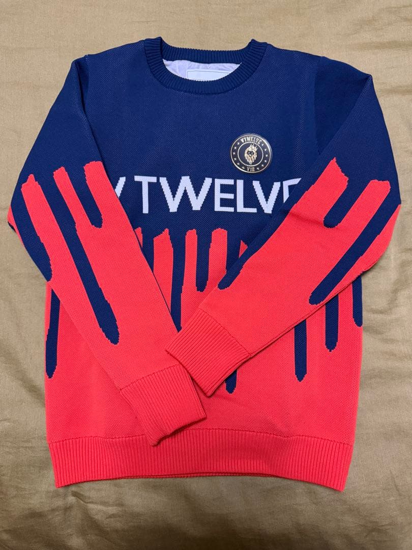 V12 ドリッププリント ニットセーター L used