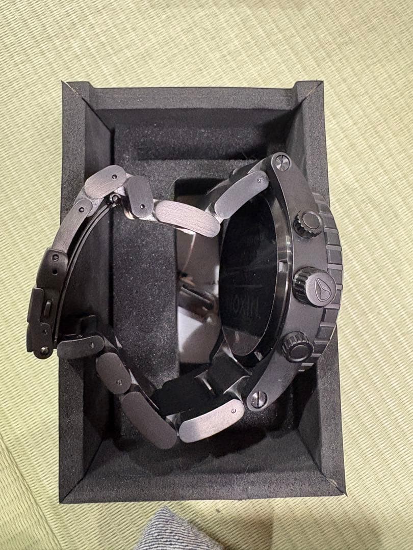 NIXON クロノグラフ 腕時計 オレンジ/ブラック