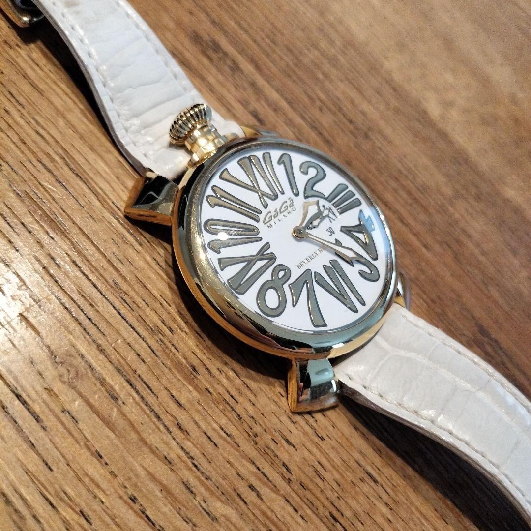 ガガミラノ マヌアーレ 白ベルト 箱付 C006107 ビバリーヒルズ