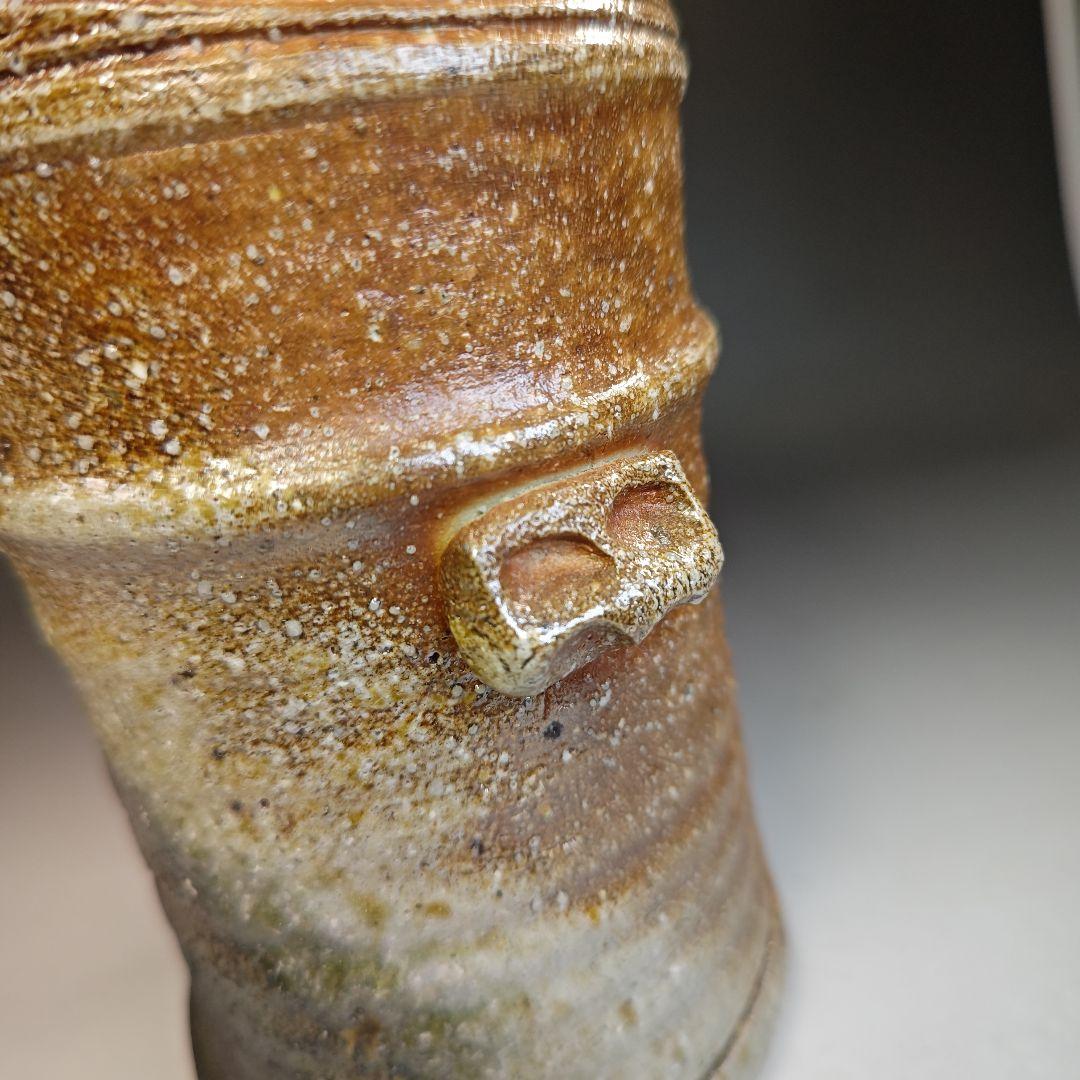 イ414 水指『杉本忠（瑞峯）作』『信楽　細水指　共箱』茶道具