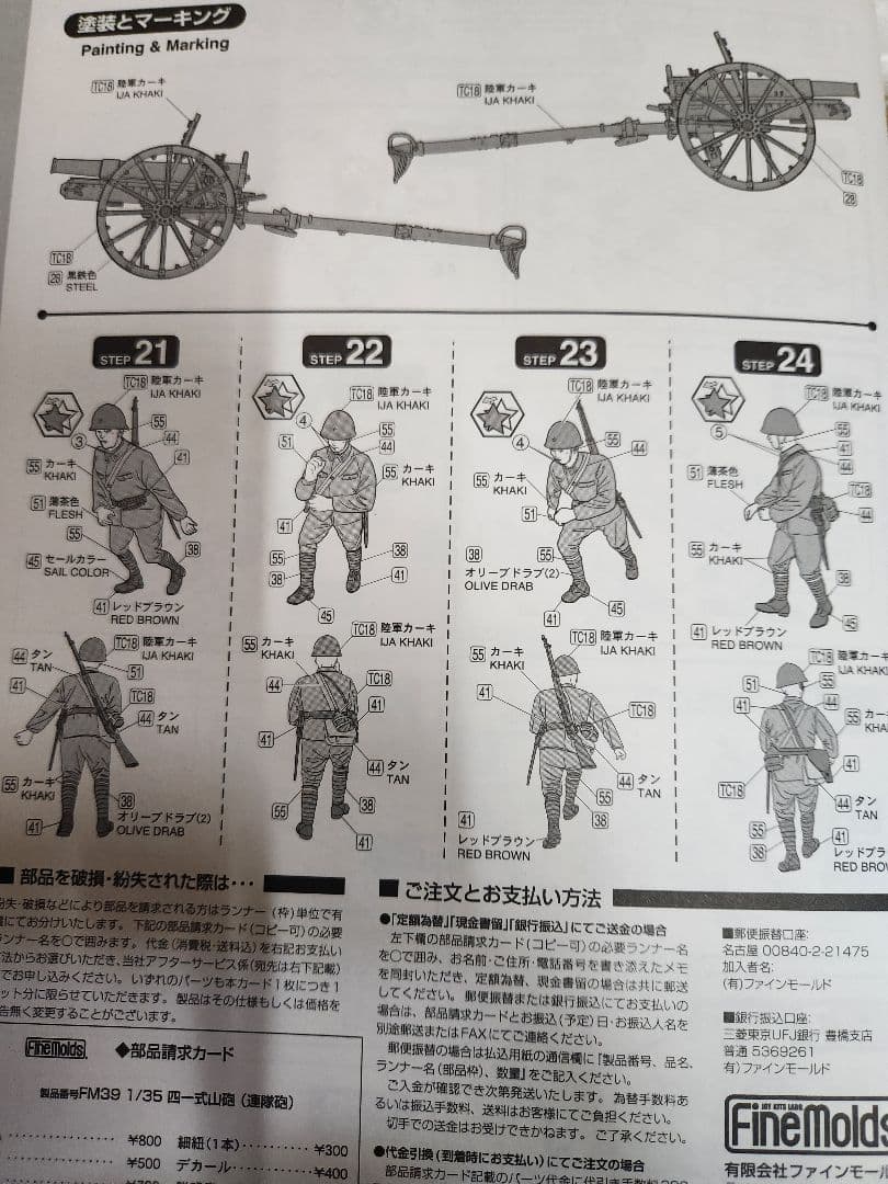 日本陸軍 1/35 戦車、車両、大砲プラモデル 5個セット