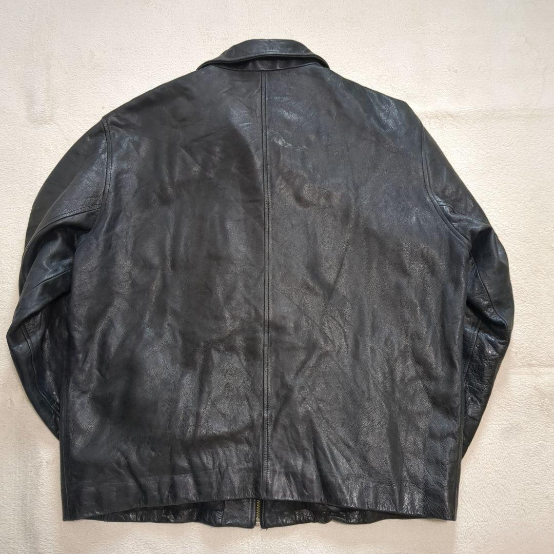 美品 オールドギャップ 牛革 レザージャケット フルジップ XLサイズ ブラック