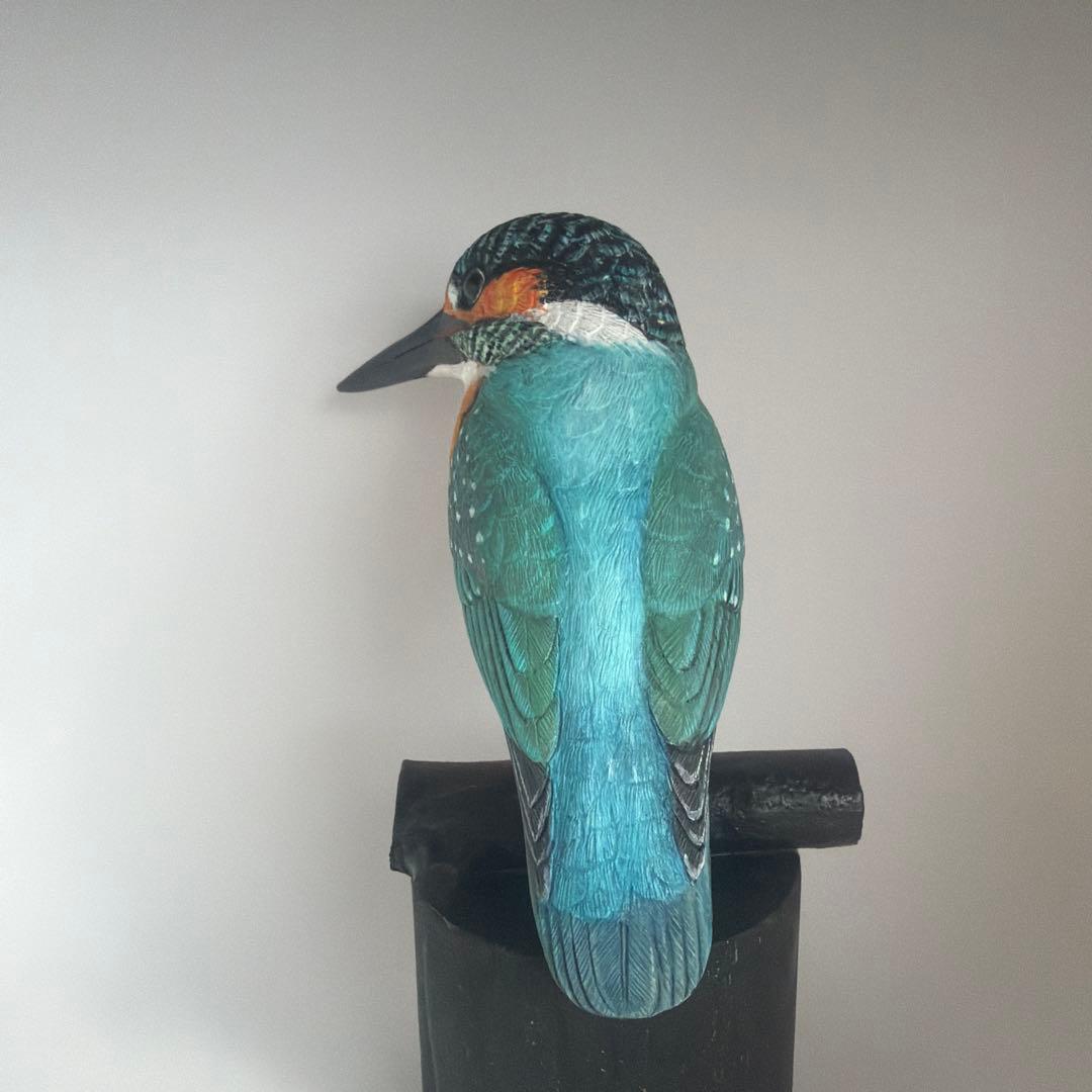 「カワセミ」 木彫りの野鳥　バードカービング　野鳥彫刻