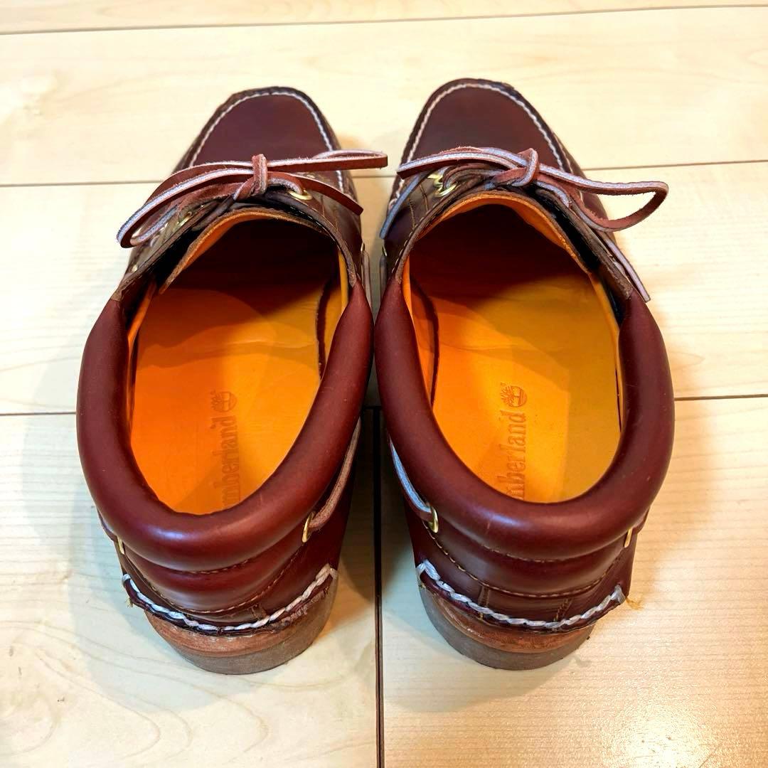 ティンバーランド 3-Eye レザー モカシン バーガンディ 27.0cm