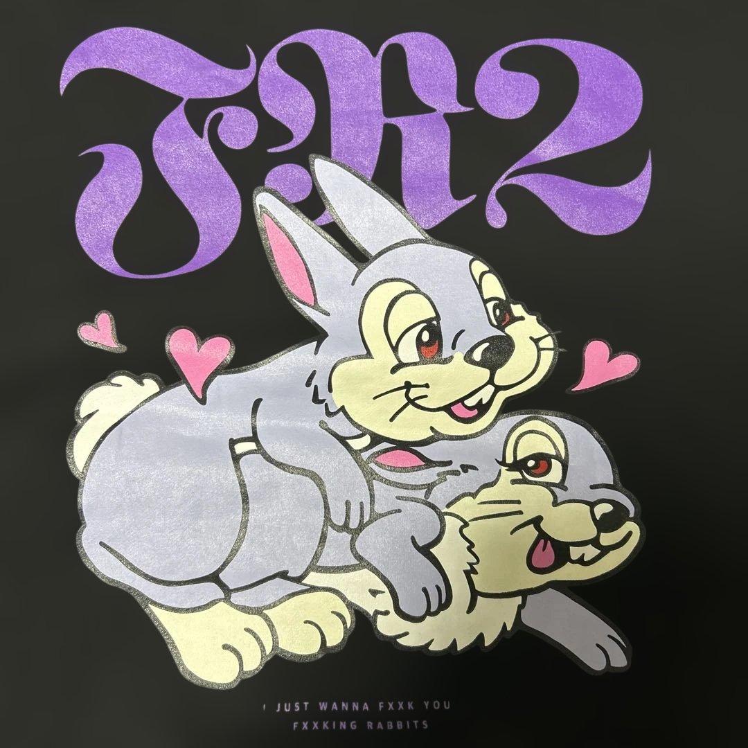 希少サイズ　FR2 エフアールツー　ビックロゴパーカー　ストリート　うさぎ　兎