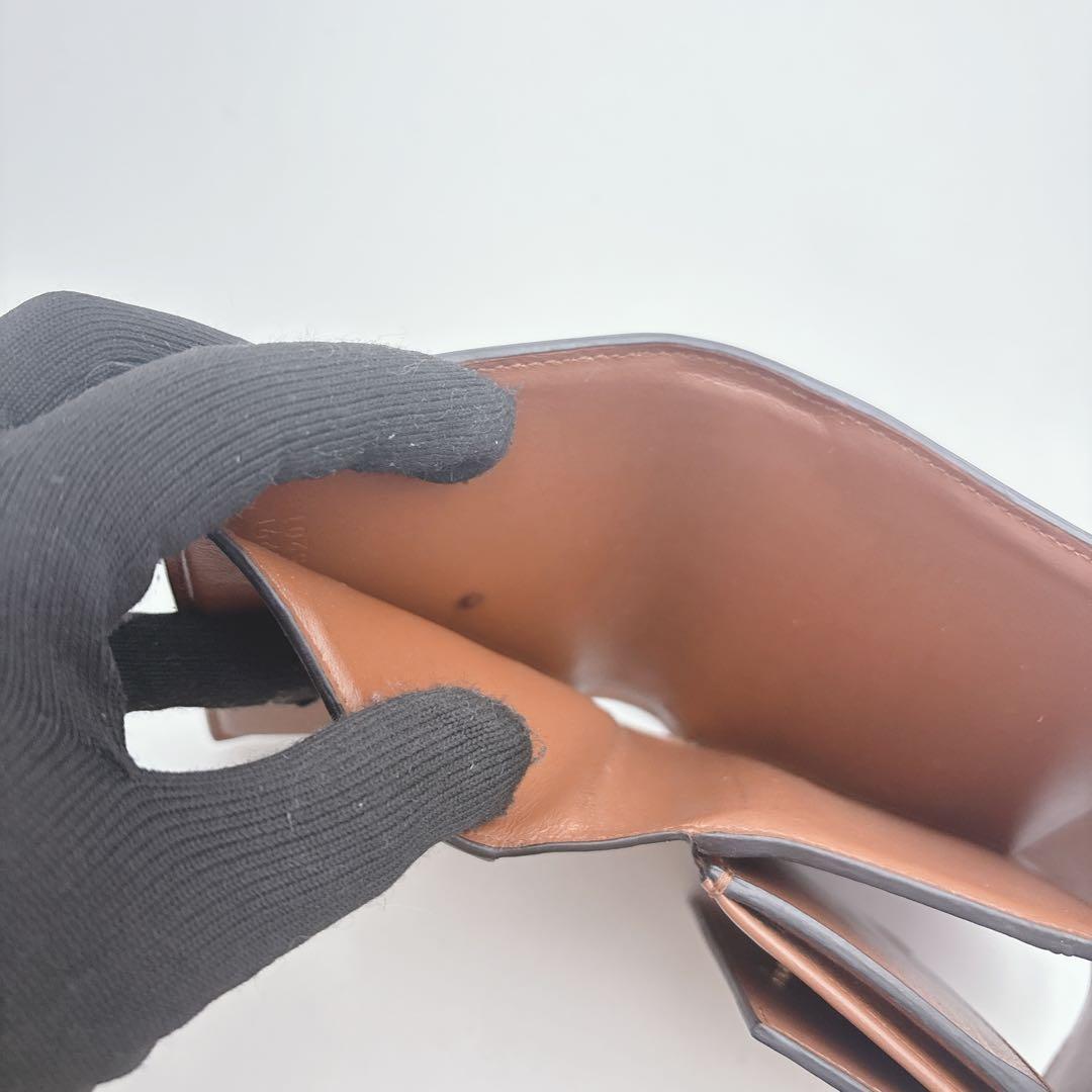 美品/現行✨セリーヌ 折り財布 トリオンフ デカロゴ レザー キャンバス