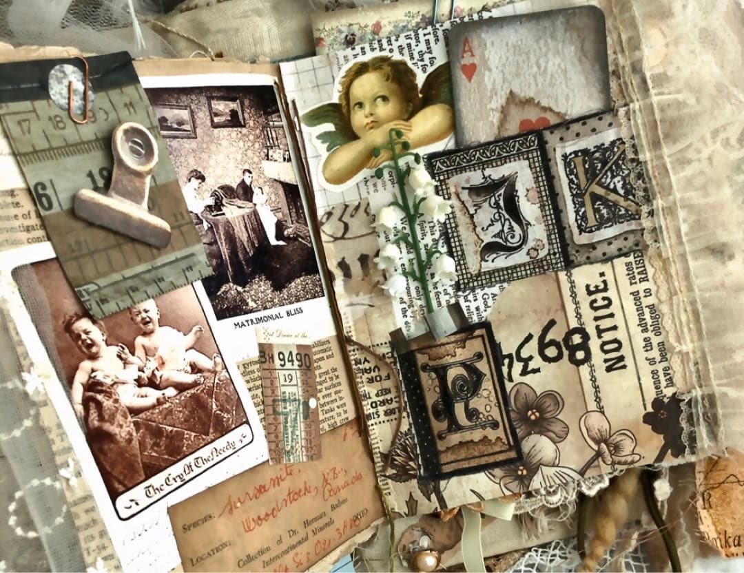 感謝セール❣️多種類染レースたっぷり『天使』ジャンクジャーナル雑記帳