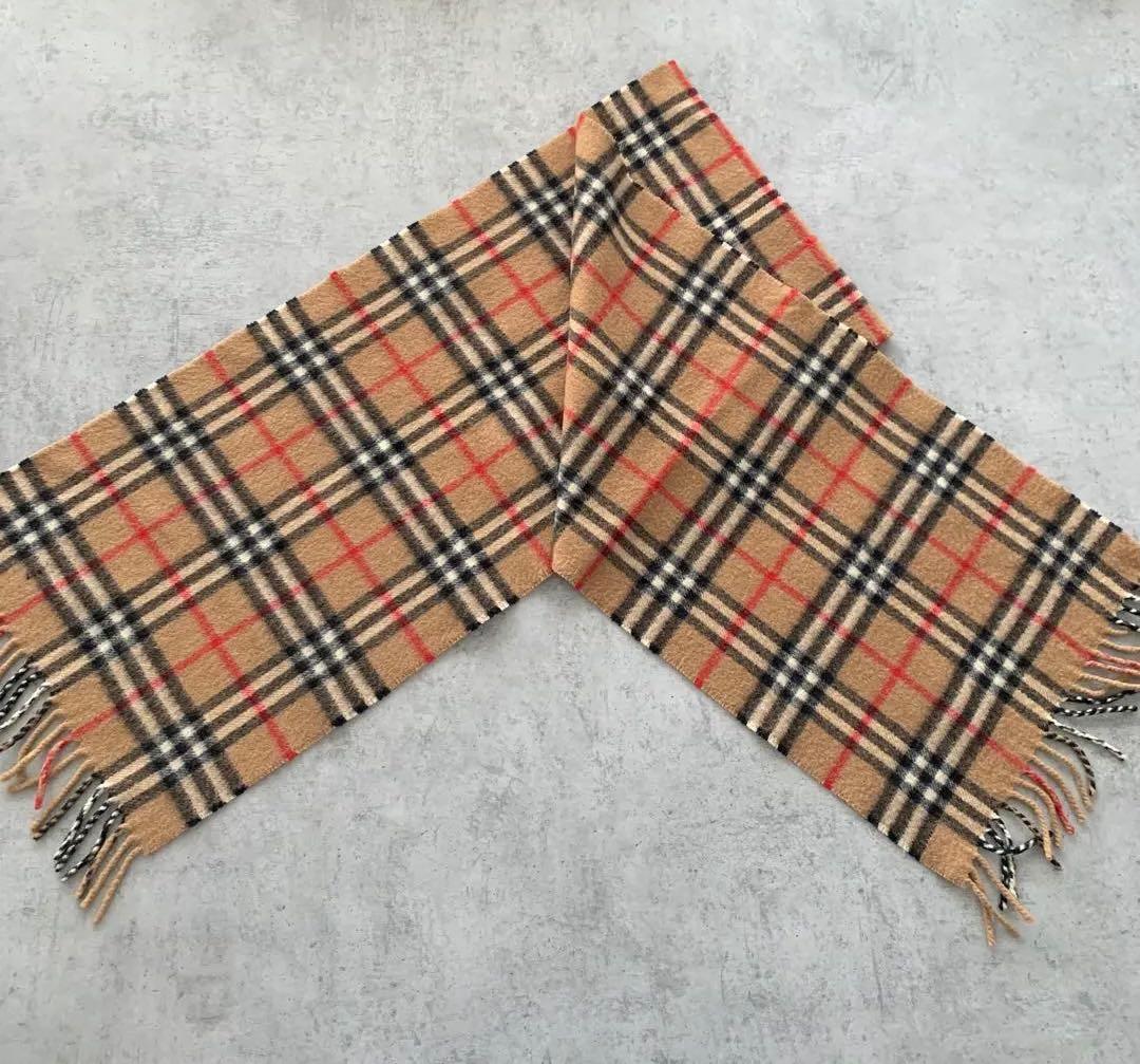 未使用級✨Burberrys カシミヤ100% ノバチェック マフラーバーバリー