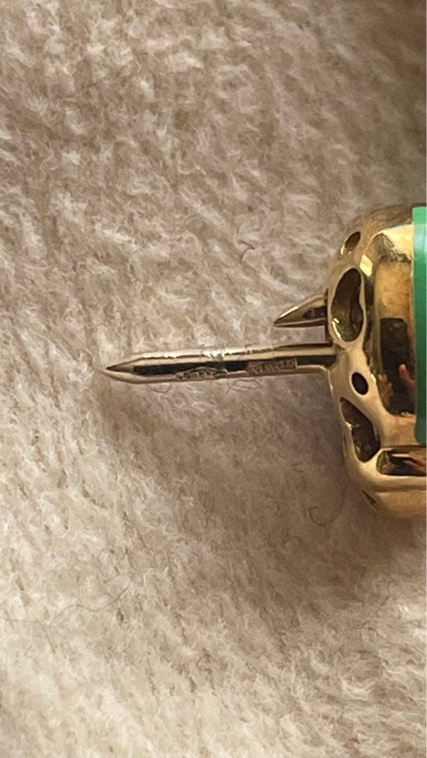 パスクワレブルーニ　K１８・エナメル　ピンブローチ　ネクタイピン　テントウムシ