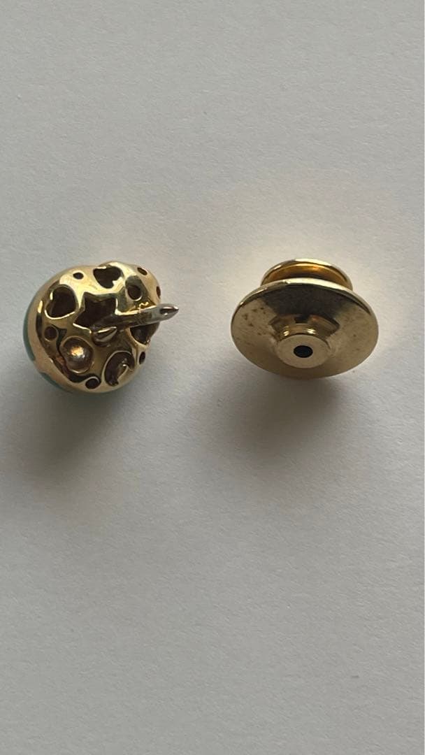 パスクワレブルーニ　K１８・エナメル　ピンブローチ　ネクタイピン　テントウムシ