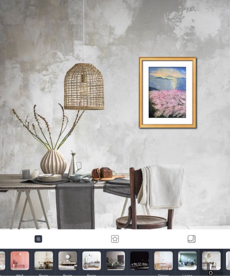 油彩画　「　瀬戸内を望む　」　原画　F6号