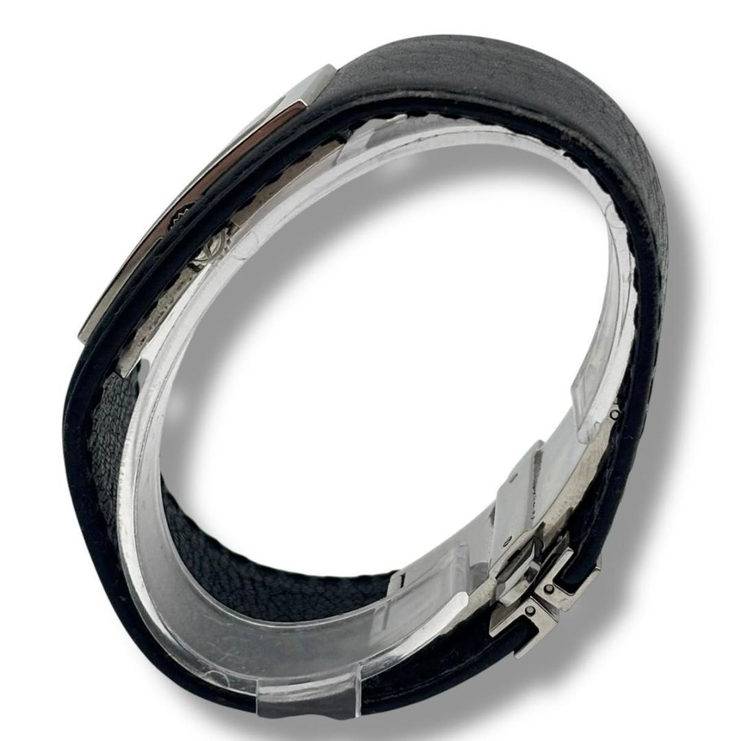 稼働品 グッチ 7800L 腕時計 レディース レザー 黒文字盤 5536