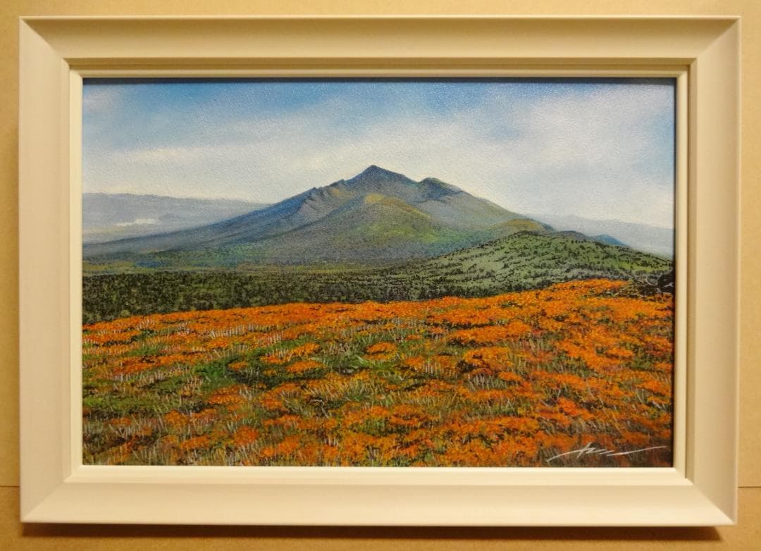 上鈴木正一 油彩画 P6号『三石山からの岩手山』いっきゅう様 オーダー作品です!
