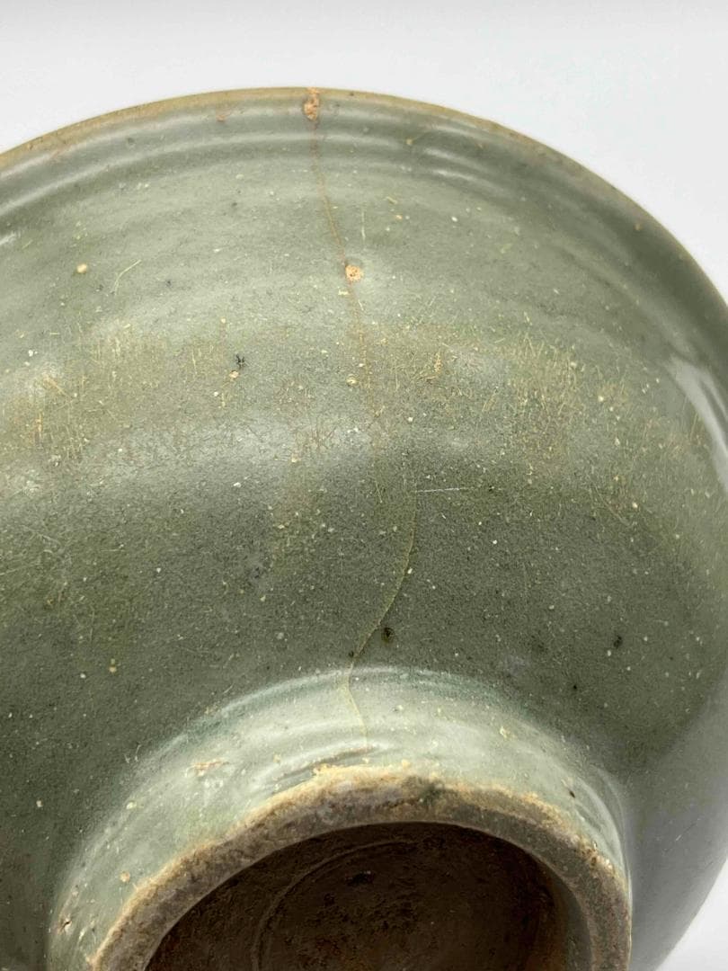 宋から元時代 青磁 龍泉窯暗刻模様弦文碗　鉢　茶碗　唐物　古賞物(E-94)