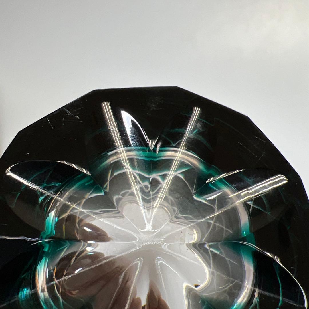 島津磯斉　薩摩切子オールドファッションタンブラー　共箱　東Y7-1203☆1F