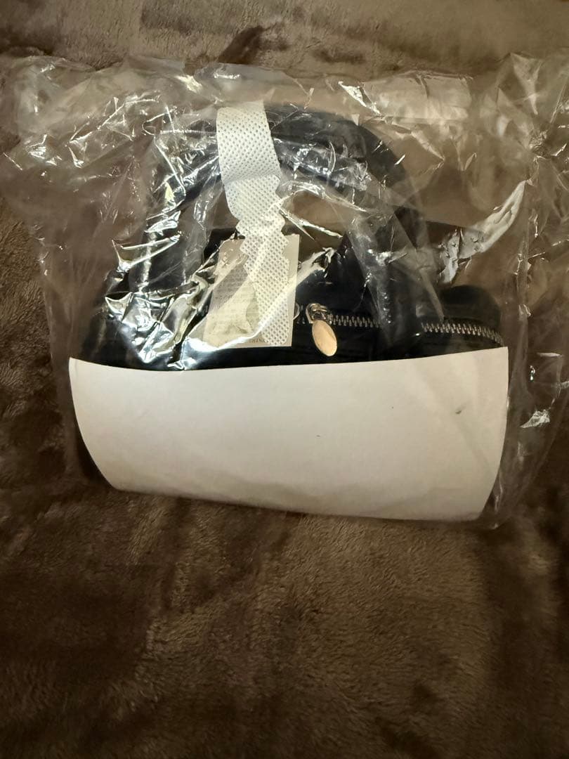 ミシェルマカロン キルティングミニボストン　ブラック フリーサイズ